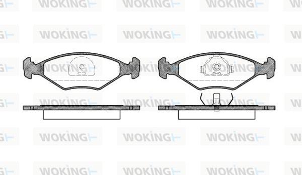 Woking P3813.10 - Тормозные колодки, дисковые, комплект autosila-amz.com