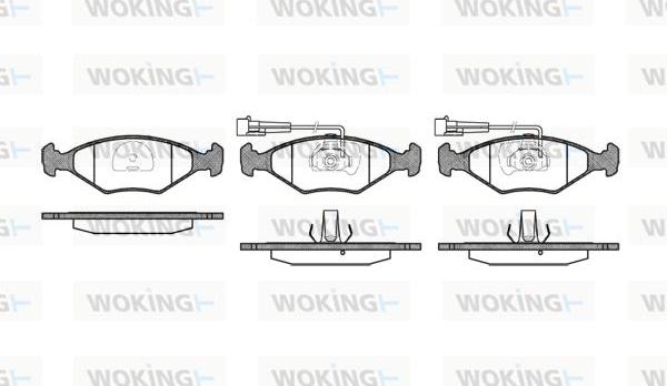 Woking P3813.32 - Тормозные колодки, дисковые, комплект autosila-amz.com