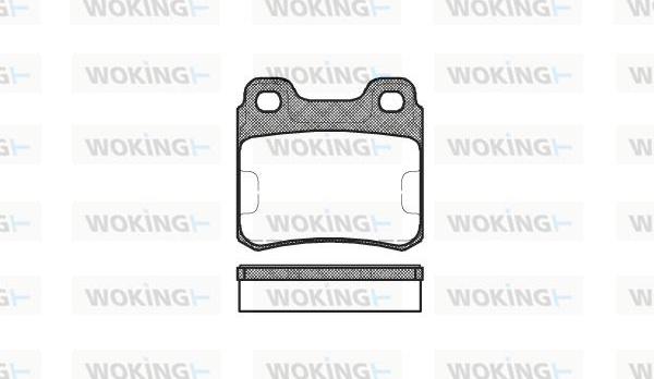 Woking P3823.00 - Тормозные колодки, дисковые, комплект autosila-amz.com
