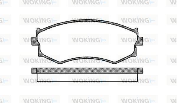 Woking P3873.00 - Тормозные колодки, дисковые, комплект autosila-amz.com