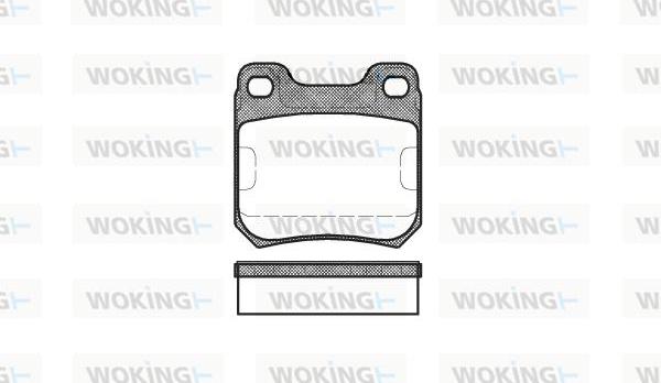 Woking P3393.40 - Тормозные колодки, дисковые, комплект autosila-amz.com