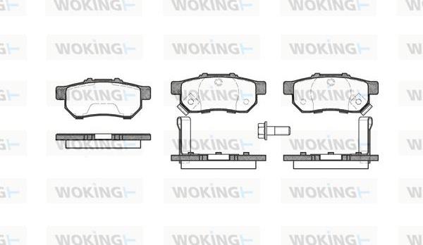 Woking P3333.52 - Тормозные колодки, дисковые, комплект autosila-amz.com