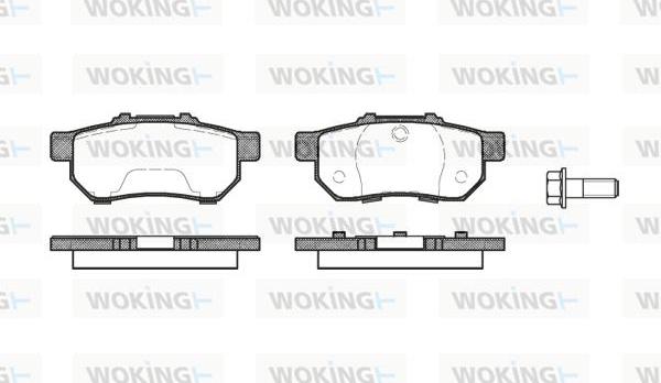 Woking P3333.20 - Тормозные колодки, дисковые, комплект autosila-amz.com