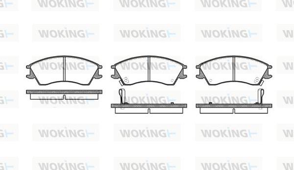 Woking P3243.12 - Тормозные колодки, дисковые, комплект autosila-amz.com
