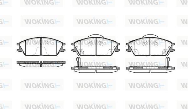 Woking P3243.22 - Тормозные колодки, дисковые, комплект autosila-amz.com