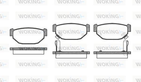 Woking P3263.02 - Тормозные колодки, дисковые, комплект autosila-amz.com