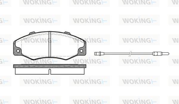 Woking P3203.02 - Тормозные колодки, дисковые, комплект autosila-amz.com