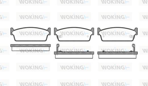 Woking P3273.02 - Тормозные колодки, дисковые, комплект autosila-amz.com