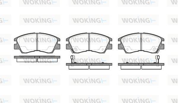 Woking P3753.02 - Тормозные колодки, дисковые, комплект autosila-amz.com