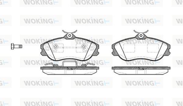 Woking P3763.20 - Тормозные колодки, дисковые, комплект autosila-amz.com