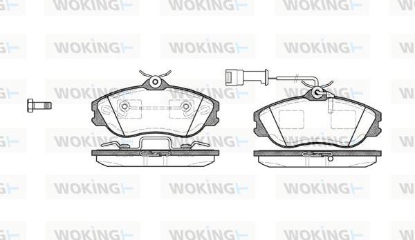 Woking P3763.22 - Тормозные колодки, дисковые, комплект autosila-amz.com