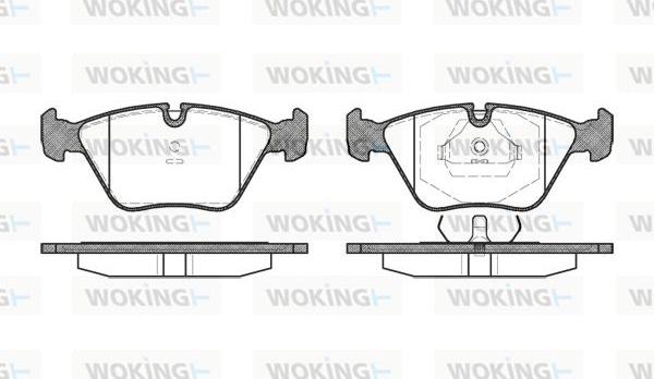 Woking P3703.00 - Тормозные колодки, дисковые, комплект autosila-amz.com