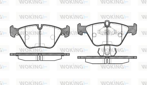 Woking P3703.15 - Тормозные колодки, дисковые, комплект autosila-amz.com