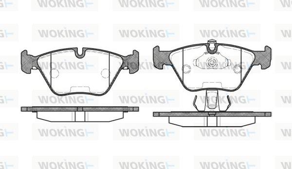 Woking P3703.25 - Тормозные колодки, дисковые, комплект autosila-amz.com