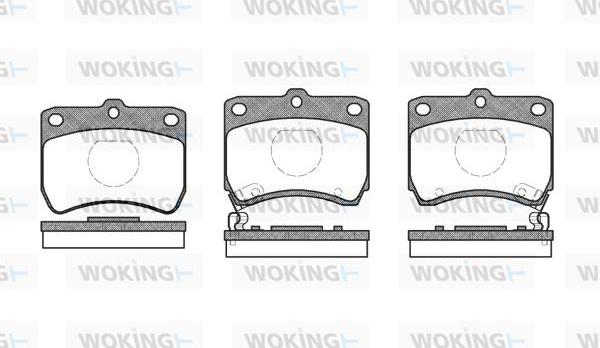 Woking P3713.02 - Тормозные колодки, дисковые, комплект autosila-amz.com