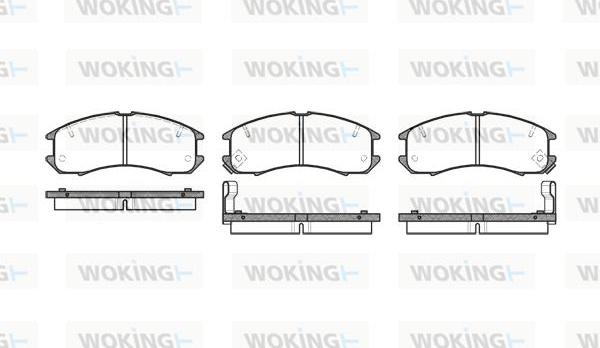Woking P3733.02 - Тормозные колодки, дисковые, комплект autosila-amz.com