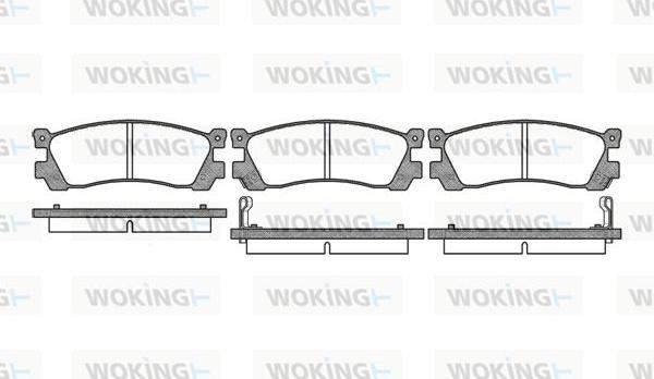 Woking P2993.12 - Тормозные колодки, дисковые, комплект autosila-amz.com