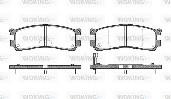 Woking P2993.21 - Тормозные колодки, дисковые, комплект autosila-amz.com