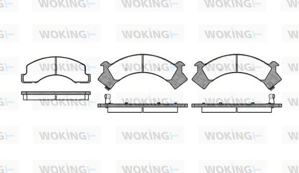 Woking P2943.00 - Тормозные колодки, дисковые, комплект autosila-amz.com