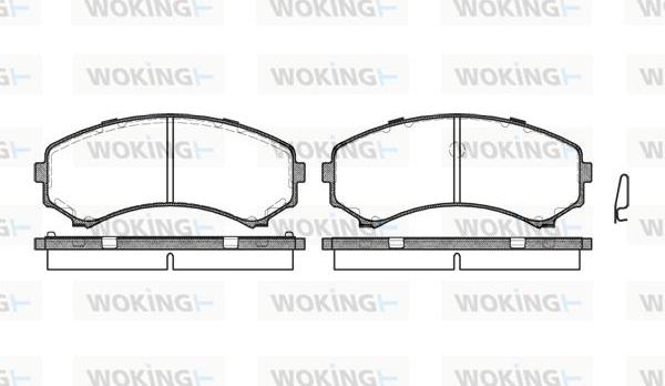 Woking P2963.00 - Тормозные колодки, дисковые, комплект autosila-amz.com