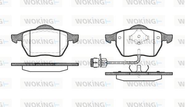 Woking P2903.02 - Тормозные колодки, дисковые, комплект autosila-amz.com