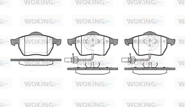 Woking P2903.22 - Тормозные колодки, дисковые, комплект autosila-amz.com