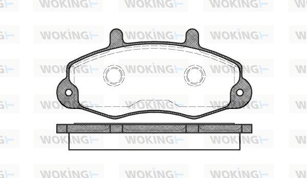 Woking P2913.00 - Тормозные колодки, дисковые, комплект autosila-amz.com