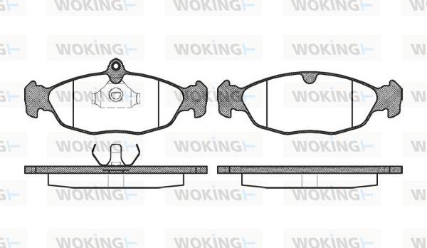 Woking P2933.00 - Тормозные колодки, дисковые, комплект autosila-amz.com