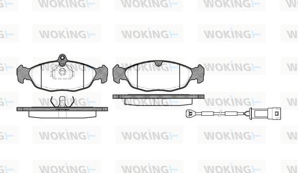 Woking P2933.02 - Тормозные колодки, дисковые, комплект autosila-amz.com
