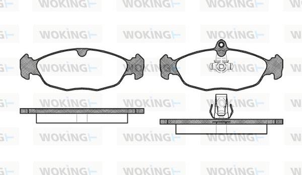 Woking P2933.30 - Тормозные колодки, дисковые, комплект autosila-amz.com