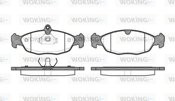 Woking P2933.20 - Тормозные колодки, дисковые, комплект autosila-amz.com
