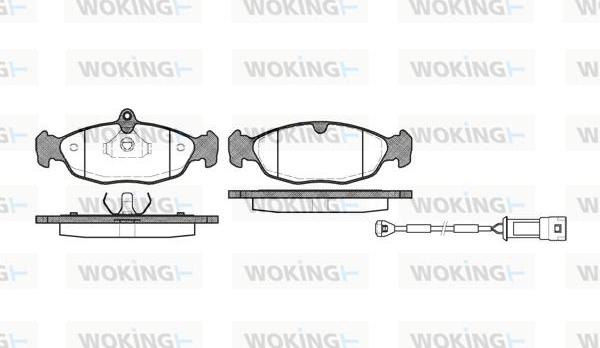 Woking P2933.22 - Тормозные колодки, дисковые, комплект autosila-amz.com