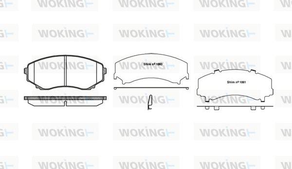 Woking P2973.22 - Тормозные колодки, дисковые, комплект autosila-amz.com