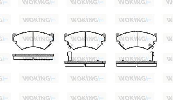 Woking P2403.02 - Тормозные колодки, дисковые, комплект autosila-amz.com