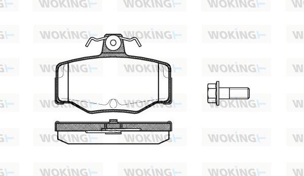 Woking P2433.00 - Тормозные колодки, дисковые, комплект autosila-amz.com