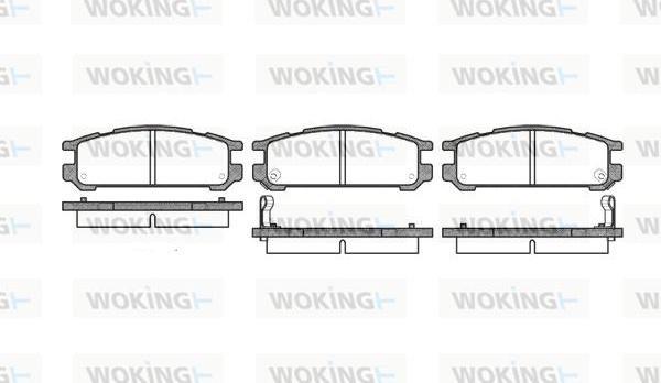 Woking P2423.02 - Тормозные колодки, дисковые, комплект autosila-amz.com