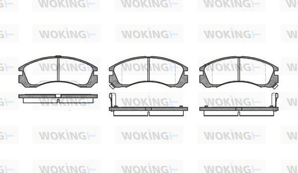 Woking P2543.02 - Тормозные колодки, дисковые, комплект autosila-amz.com