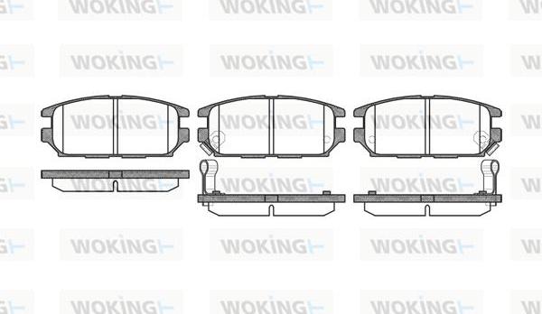 Woking P2563.12 - Тормозные колодки, дисковые, комплект autosila-amz.com