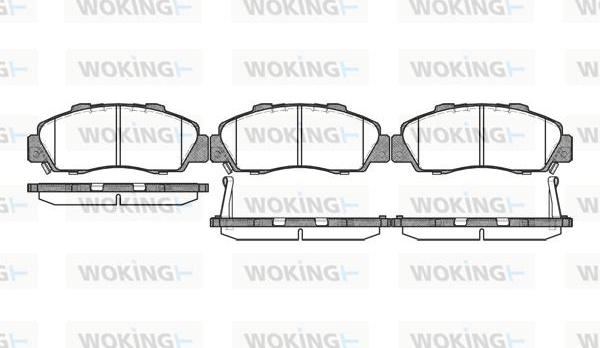 Woking P2513.32 - Тормозные колодки, дисковые, комплект autosila-amz.com