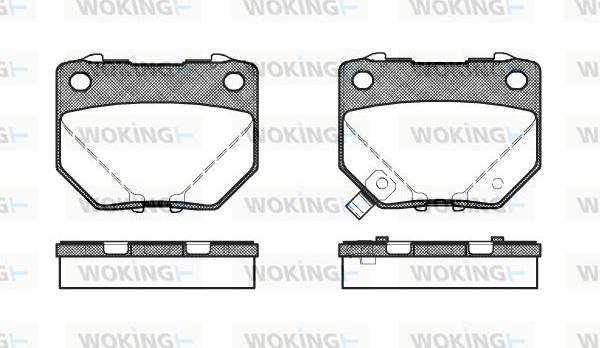 Woking P2653.21 - Тормозные колодки, дисковые, комплект autosila-amz.com