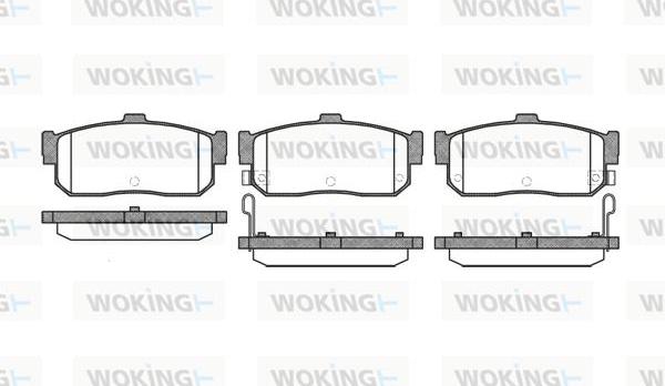 Woking P2663.22 - Тормозные колодки, дисковые, комплект autosila-amz.com