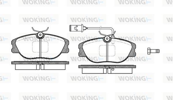Woking P2053.02 - Тормозные колодки, дисковые, комплект autosila-amz.com