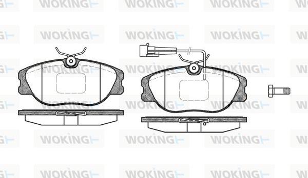 Woking P2053.12 - Тормозные колодки, дисковые, комплект autosila-amz.com