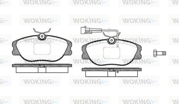 Woking P2053.31 - Тормозные колодки, дисковые, комплект autosila-amz.com