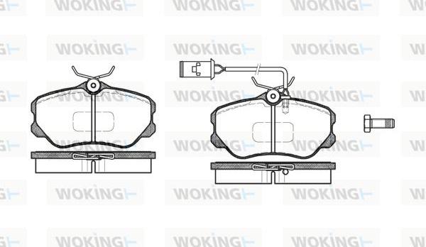 Woking P2033.12 - Тормозные колодки, дисковые, комплект autosila-amz.com
