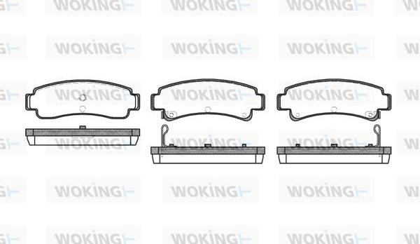 Woking P2023.02 - Тормозные колодки, дисковые, комплект autosila-amz.com