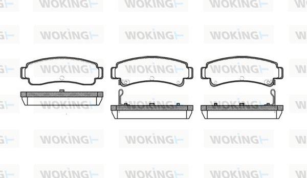 Woking P2023.12 - Тормозные колодки, дисковые, комплект autosila-amz.com