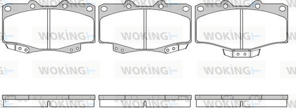 Woking P2153.04 - Тормозные колодки, дисковые, комплект autosila-amz.com