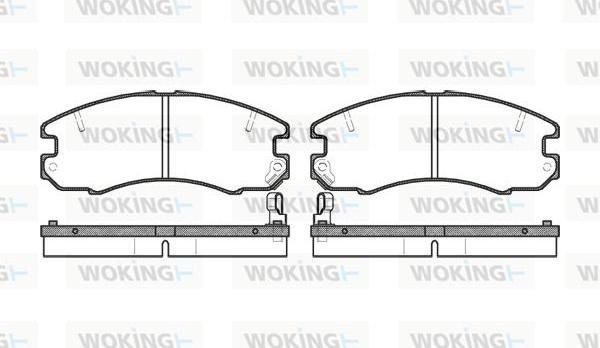 Woking P2163.04 - Тормозные колодки, дисковые, комплект autosila-amz.com