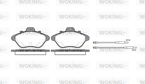 Woking P2103.04 - Тормозные колодки, дисковые, комплект autosila-amz.com